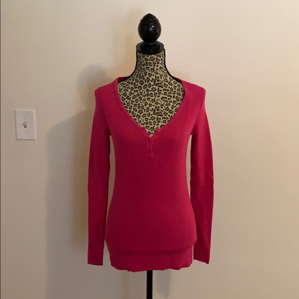Moda (aka VS) Hot Pink Long Sleeve Jersey Tee